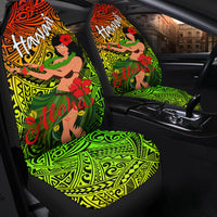 Hawaii Hula Girl Reggae Car Seat Covers - LT2 - Wonder Print Shop