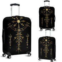 Viking Helm of Awe Gold Art Luggage Covers LT12 - Wonder Print Shop