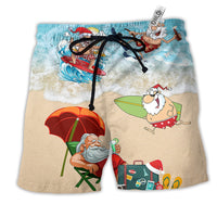 christmas-santa-play-on-beach-hawaiian-shorts