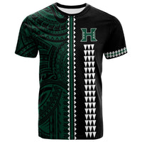 Custom Hawaii Kakau Warrior Football T Shirt LT12 - Wonder Print Shop