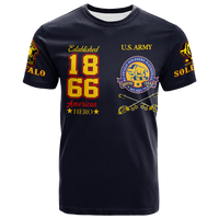 Big Boy Buffalo Soldiers T Shirt Blue LT12 - Wonder Print Shop