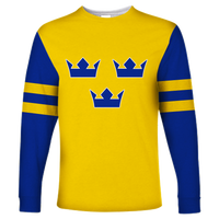 (Custom Personalised) Sweden Hockey Pride Long Sleeve Shirt LT12 - Wonder Print Shop