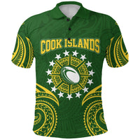 Cook Islands Rugby Polo Shirt Tribal Pattern LT12 - Wonder Print Shop