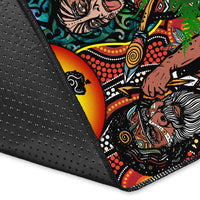 Australia Aboriginal Kangaroo Combine New Zealand Maori Kiwi Bird Area Rug LT2 - Wonder Print Shop