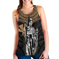 Hawaii King Kamehameha Women Tank Top - Gold Tribal LT12 - Wonder Print Shop