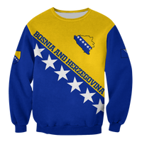 Bosnia and Herzegovina Pride Sweatshirt LT12 - Wonder Print Shop