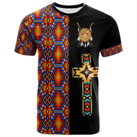 Native American Navajo Cross Heritage T Shirt LT12 - Wonder Print Shop