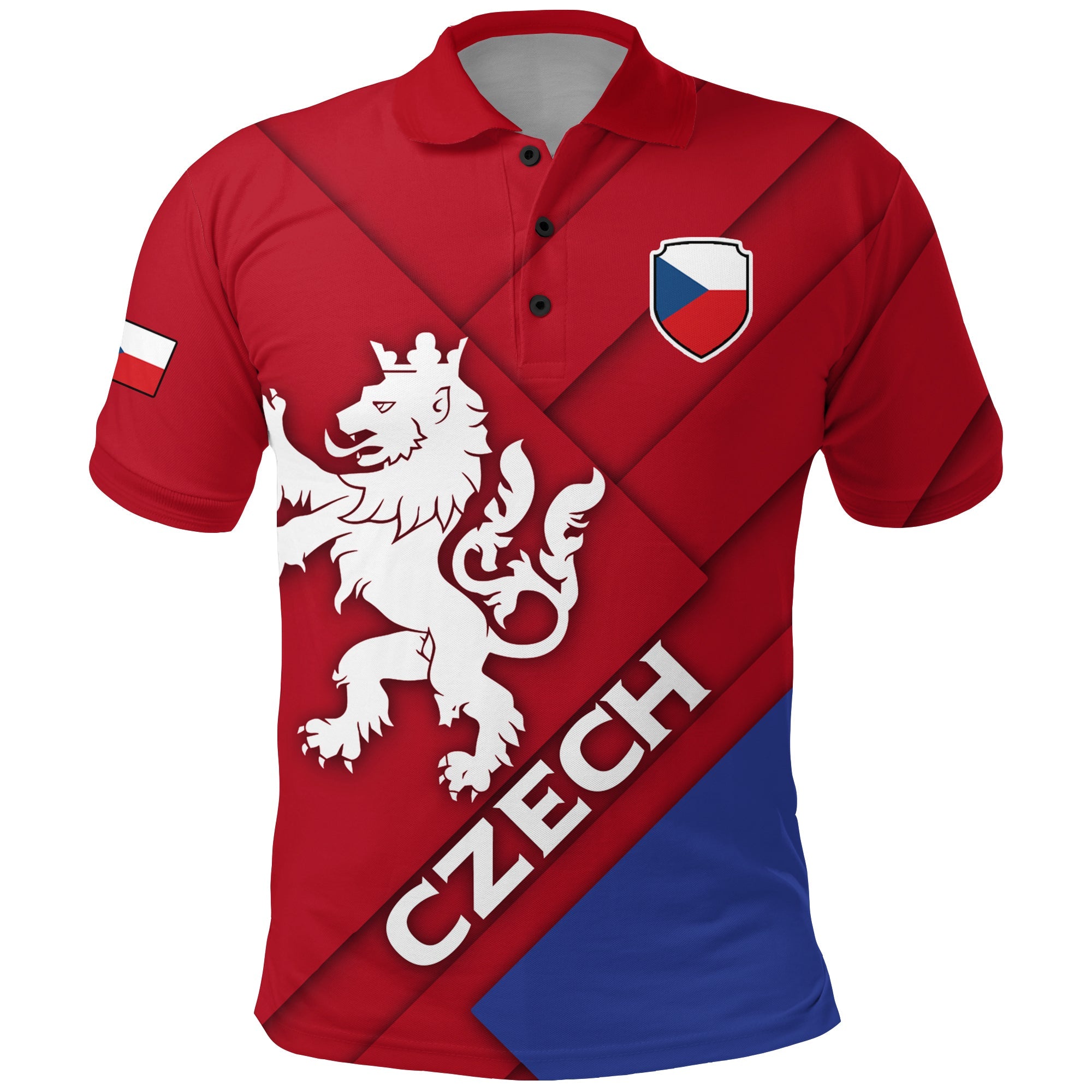 custom-personalised-czech-republic-euro-polo-shirt-flag-style