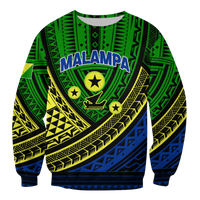Custom Personalised Vanuatu Malampa Province Tribal Pattern Sweatshirt LT12 - Wonder Print Shop