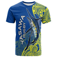 Custom Yasawa Rugby Union Fiji T Shirt Tapa Pattern LT12 - Wonder Print Shop