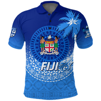 Fiji Tapa Tribal Coconut Tree Polo Shirt LT12 - Wonder Print Shop