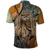 Native American Dreamcatcher Owl and Feathers Polo Shirt - Wonder Print Shop
