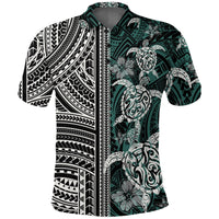 Polynesian Polo Shirt Turtle With Ethnic Motives and Floral Elements LT20 - Wonder Print Shop