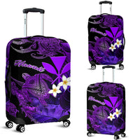Hawaii Turtle With Plumeria Leaf Purple Luggage Covers LT12 - Wonder Print Shop