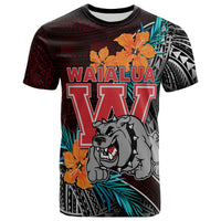 Custom Hawaii T Shirt Waialua High and intermediate School Polynesian Tribal Pattern LT10 - Wonder Print Shop