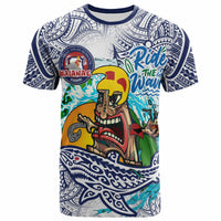 Custom Hawaii T Shirt Waianae High School Tribal Tiki Shark Riders Polynesian T Shirt LT10 - Wonder Print Shop