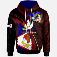 American Samoa Hoodie American Samoa Independence Day With State Flag And Marijuana Leaf Polynesian Style LT10 - Wonder Print Shop