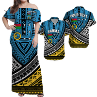 Personalised Vanuatu Sanma Province Tribal Pattern Matching Hawaiian Shirt And Dress LT12 - Wonder Print Shop