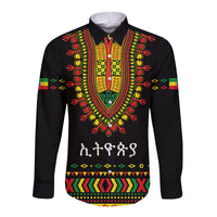 Ethiopia Long Sleeve Button Shirt Lion LT13 - Wonder Print Shop