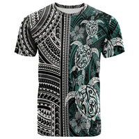 Polynesian T Shirt Turtle With Ethnic Motives and Floral Elements LT20 - Wonder Print Shop