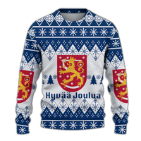 Finland Christmas Hyvaa joulua Ugly Pattern Sweatshirt - LT12 - Wonder Print Shop