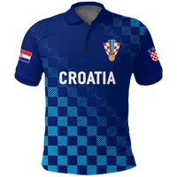 Custom Croatia Polo Shirt Football 2022 Champions Pride Blue LT12 - Wonder Print Shop