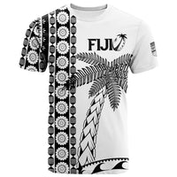 Custom Fiji Rugby T Shirt Coconut Tree With Tapa Pattern LT12 - Wonder Print Shop