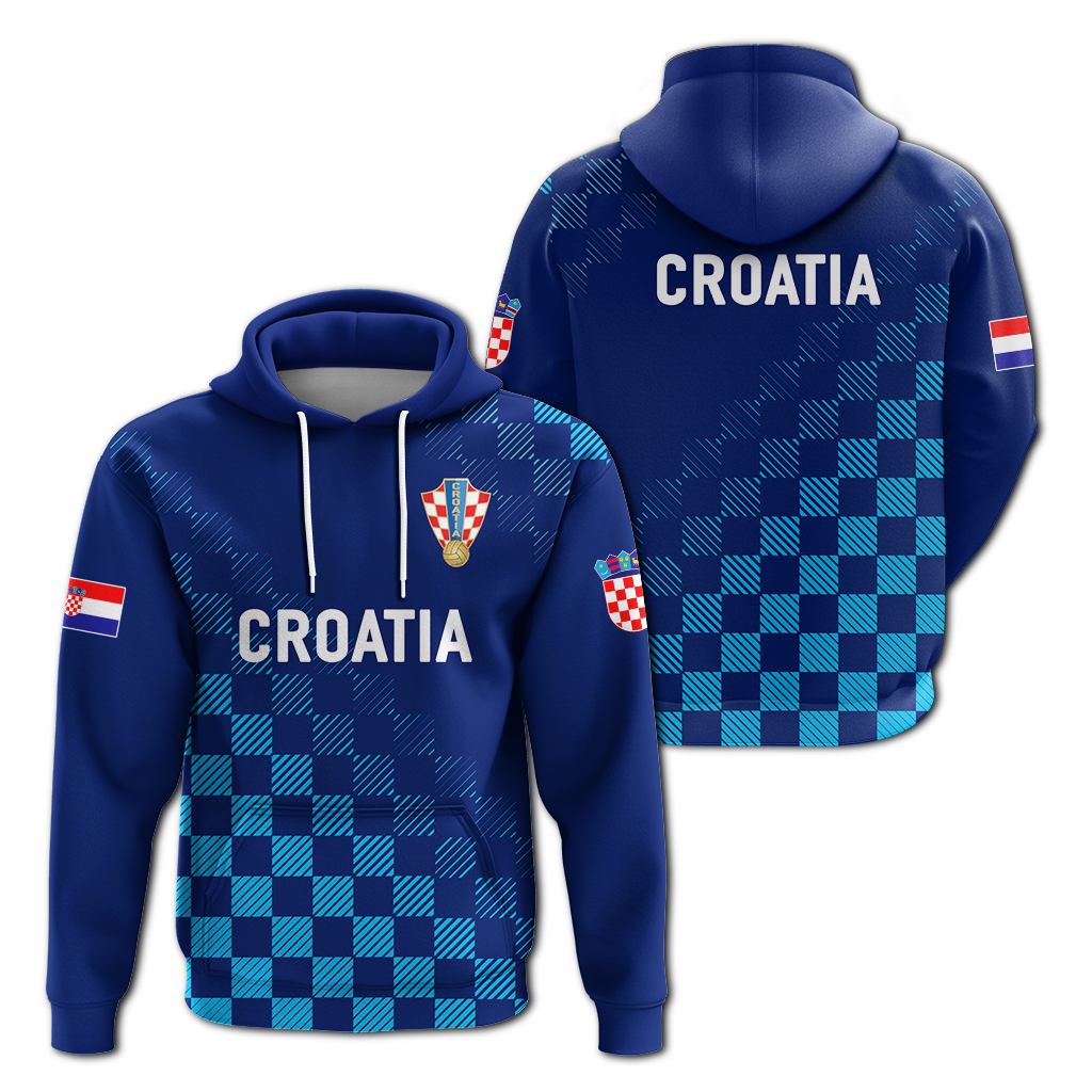 Croatia Football World Cup 2022 Champions Pride Hoodie Blue