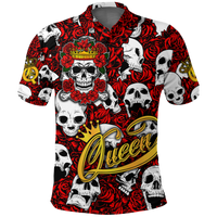 Custom Skull Rose Queen Death Cannot Divide Us Polo Shirt LT2 - Wonder Print Shop