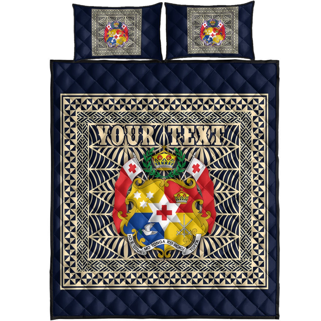 custom-personalised-tonga-pattern-quilt-bed-set-coat-of-arms-navy-and-beige