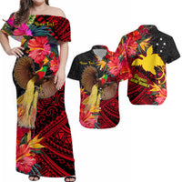 Personalised Papua New Guinea Matching Hawaiian Shirt And Dress Bird of Paradise LT13 - Wonder Print Shop