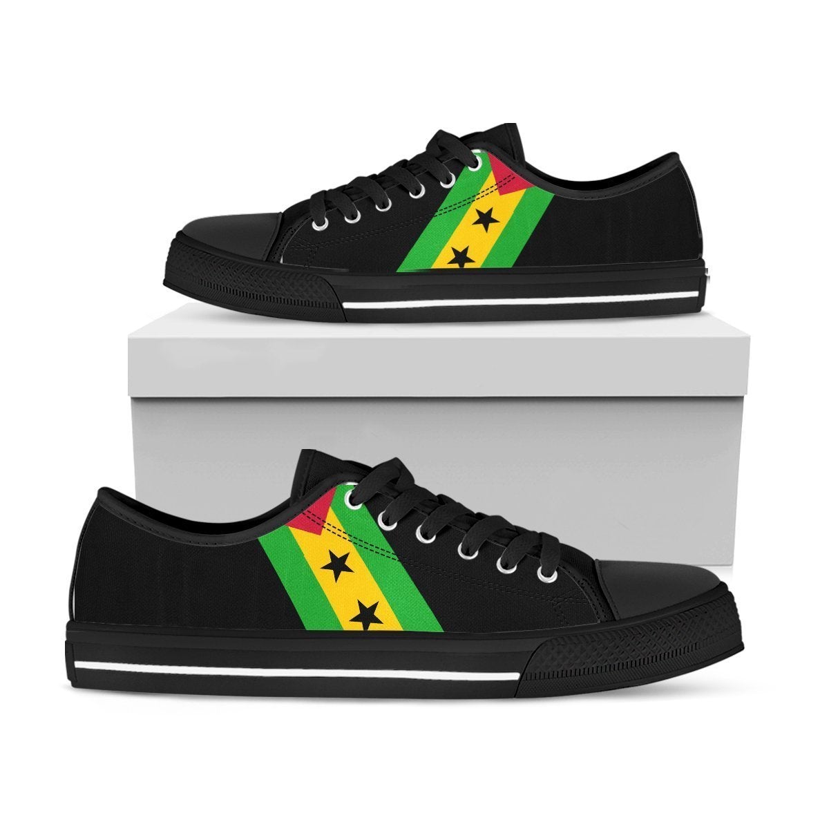 african-footwear-sao-tome-and-principe-flag-low-top-shoe
