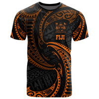 Fiji Polynesian T Shirt Orange Tribal Wave - Wonder Print Shop
