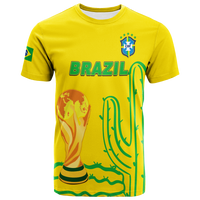 Custom Brazil Champion Football 2022 T Shirt LT12 - Wonder Print Shop