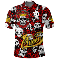 Skull Rose Queen Death Cannot Divide Us Polo Shirt LT2 - Wonder Print Shop