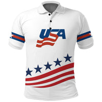 Custom USA Hockey Pride Polo Shirt LT12 - Wonder Print Shop