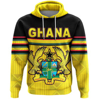African Hoodie Ghana Map Kente Coat Of Arms Pullover - Wonder Print Shop