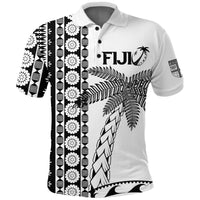 Fiji Rugby Polo Shirt Coconut Tree With Tapa Pattern LT12 - Wonder Print Shop
