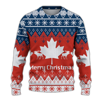 Canada Christmas Merry Christmas Ugly Pattern Sweatshirt - LT12 - Wonder Print Shop