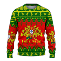 Portugal Christmas Feliz Natal Ugly Pattern Sweatshirt - LT12 - Wonder Print Shop