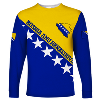 Bosnia and Herzegovina Pride Long Sleeve Shirt LT12 - Wonder Print Shop
