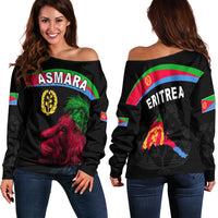 Asmara Eritrean Women Off Shoulder Eritrea Lion Proud Olive Symbol LT13 - Wonder Print Shop