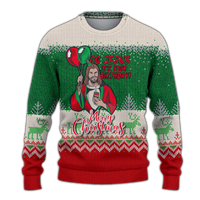 Christmas Go Jesus It's Your Birthday Ugly Pattern Sweatshirt - LT12 - Wonder Print Shop