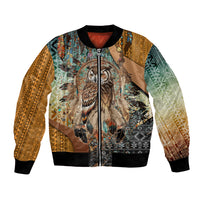 Native American Dreamcatcher Owl and Feathers Bomber Jacket - Wonder Print Shop