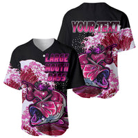 (Custom Personalised) Bass Fishing Pink Baseball Jersey LT9 - Wonder Print Shop