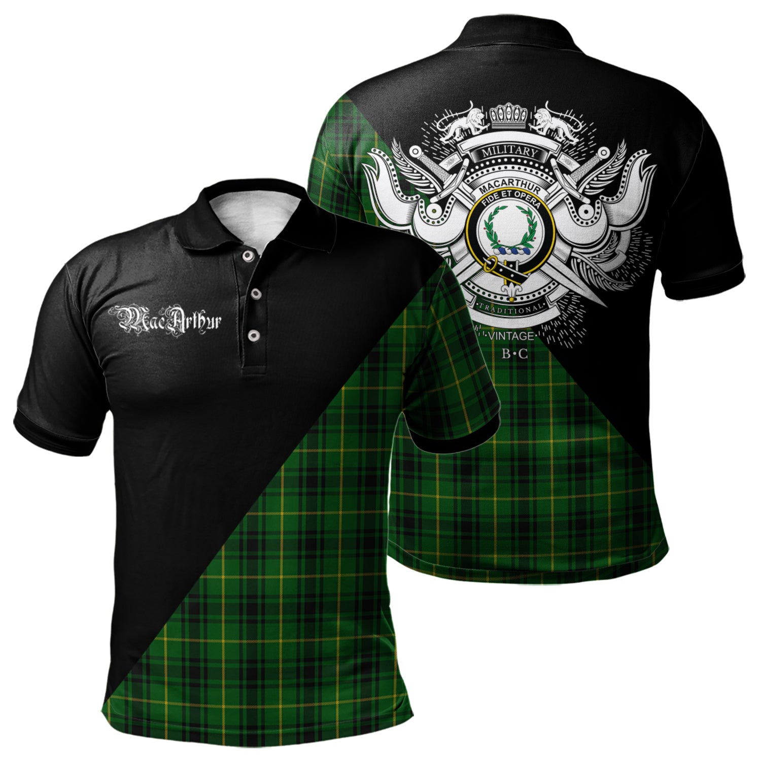 scottish-macarthur-clan-crest-military-logo-tartan-polo-shirt