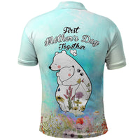 Mothers Day Mama Bear Mix Wild Flowers Polo Shirt TS07 - Wonder Print Shop