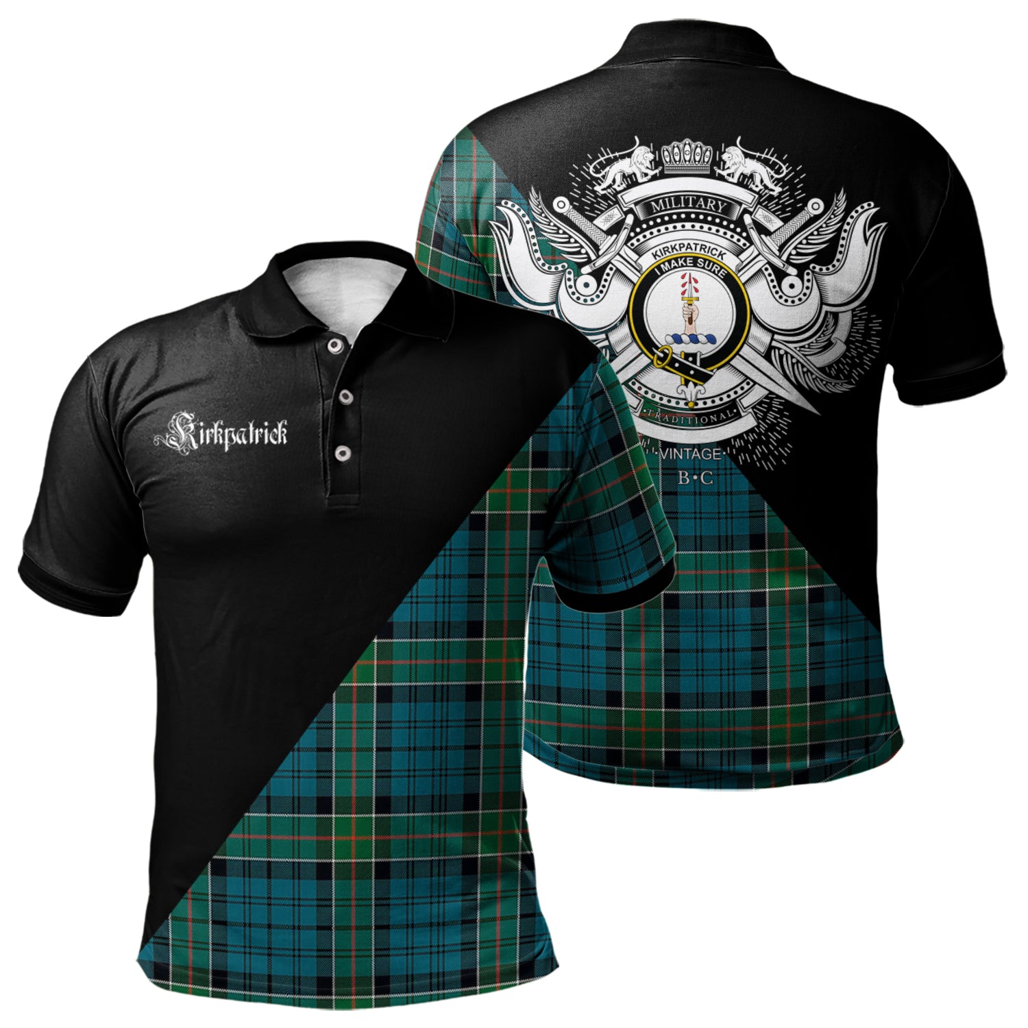 scottish-kirkpatrick-clan-crest-military-logo-tartan-polo-shirt