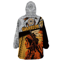 Native American Warrior Arrow Dreamcatcher African Pattern Wearable Blanket Hoodie - Wonder Print Shop