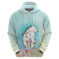 Mothers Day Mama Bear Mix Wild Flowers Hoodie TS07 - Wonder Print Shop